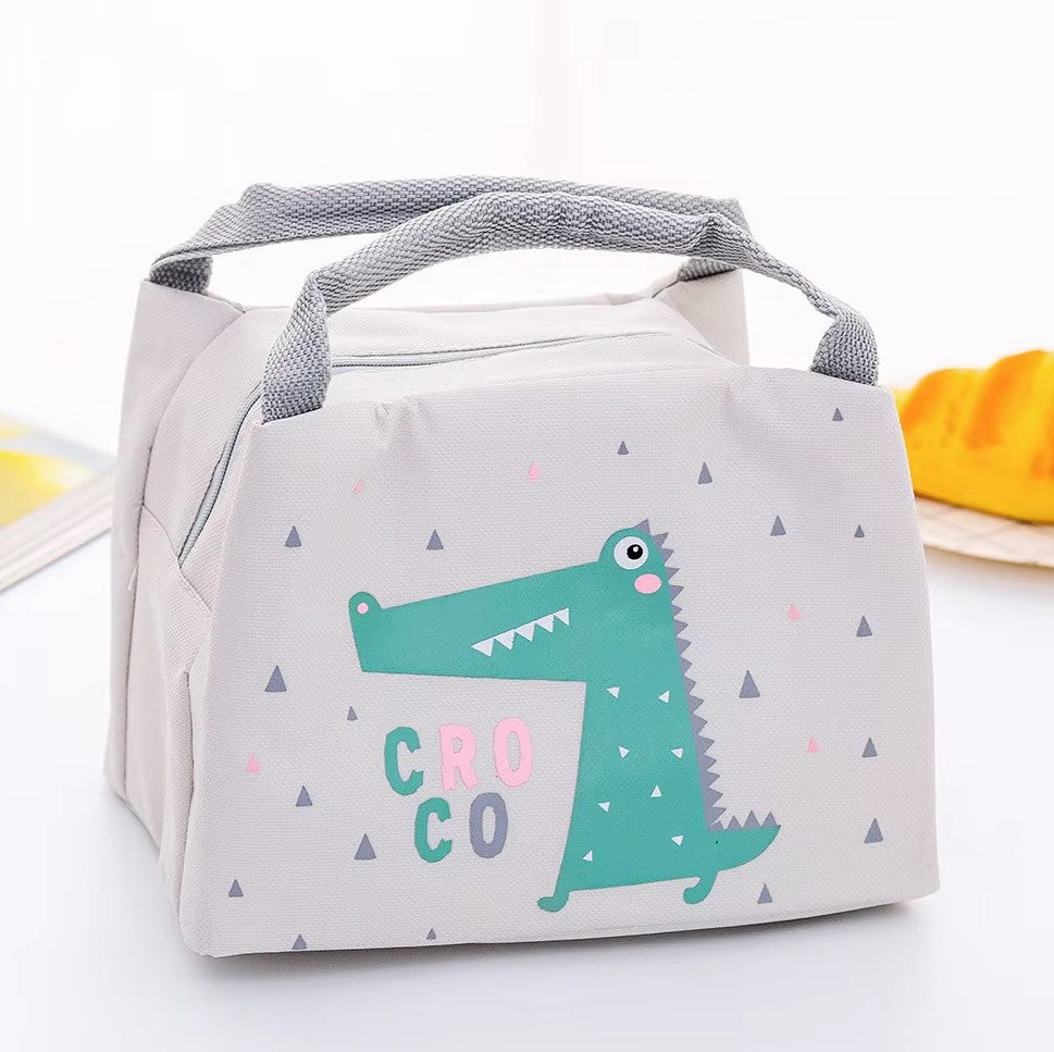 Geanta termica pentru mancare, Zola®,21x14x15 cm, crem, model cu crocodil Geanta termica pentru mancare, Zola®,21x14x15 cm, crem, model cu crocodil